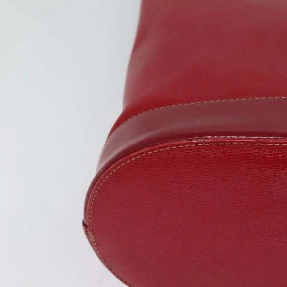Burberrys Shoulder Bag Leather Red Gold - Picture 8 of 14